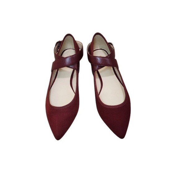 Nine West Burgundy Ballet Flats Size 6M | Fall Capsule | Under $40 - Picture 2 of 7